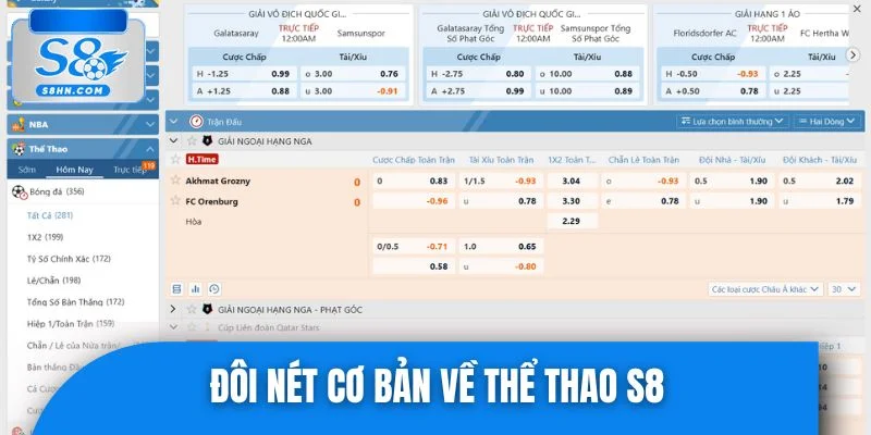 Đôi nét cơ bản về thể thao S8